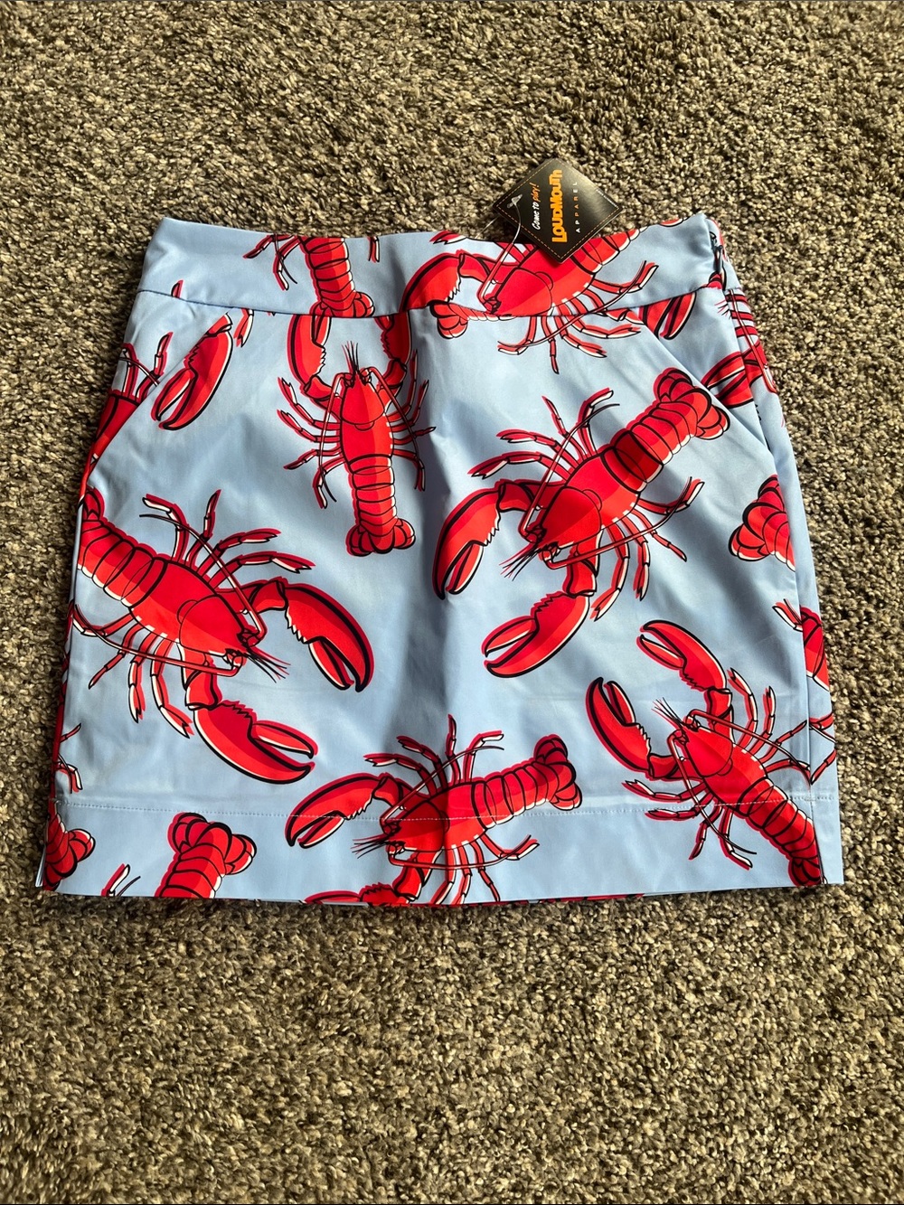 Loudmouth Lobster Boil Golf Skort Skirt size 0 NWT